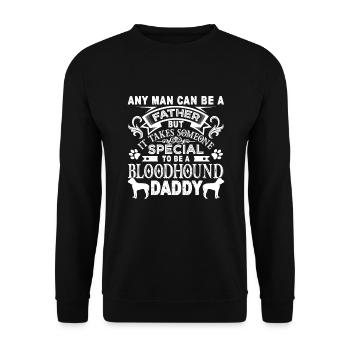 Proud Bloodhound Daddy - Unisex Sweatshirt - black - Front - Alina (178cm) & Michal (187cm)