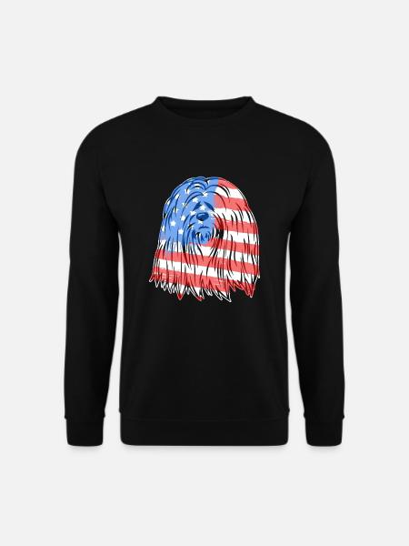 Lhasa Apso Lhasa Apso Flag - Unisex Sweatshirt - black