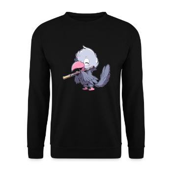 Schuhschnabel joue de la flûte - Sweat-shirt Unisexe - noir - Devant - Alina (178cm) & Michal (187cm)