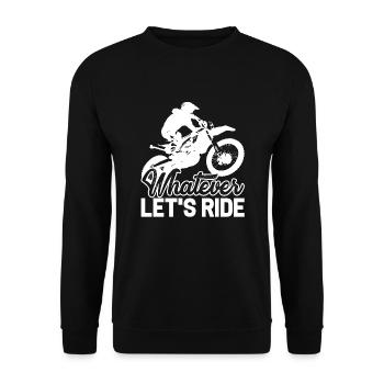 Motocross Let's Ride Motocross - Unisex Sweatshirt - black - Front - Alina (178cm) & Michal (187cm)