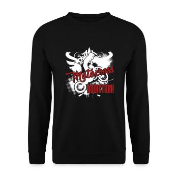 Motocross Motocross Addiction - Unisex Sweatshirt - black - Front - Alina (178cm) & Michal (187cm)