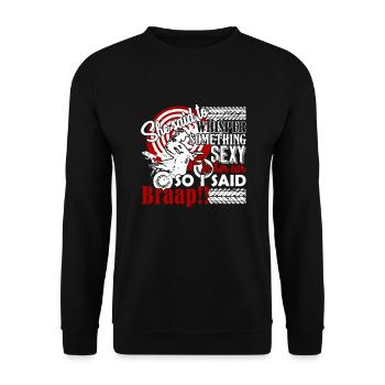 Motocross I Love Motocross - Unisex Sweatshirt - black - Front - Alina (178cm) & Michal (187cm)