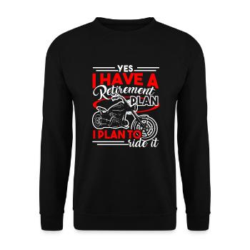 Motorcycle Retirement Plan To Ride Motorcycle - Unisex Sweatshirt - black - Front - Alina (178cm) & Michal (187cm)