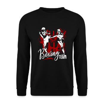 Muay Thai Muay Thai Boxing Team - Unisex Sweatshirt - black - Front - Alina (178cm) & Michal (187cm)