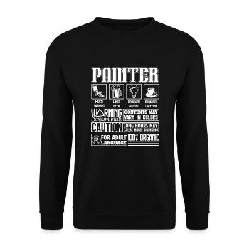 Painter Painter Solve Problems - Unisex Sweatshirt - black - Front - Alina (178cm) & Michal (187cm)