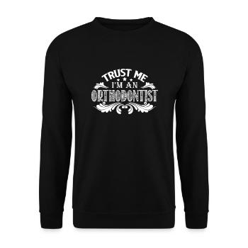 Orthodontist Trust Me I'm An Orthodontist - Unisex Sweatshirt - black - Front - Alina (178cm) & Michal (187cm)