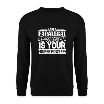Paralegal Paralegal What's Your Superpower - Unisex Sweatshirt - black - Front - Alina (178cm) & Michal (187cm)