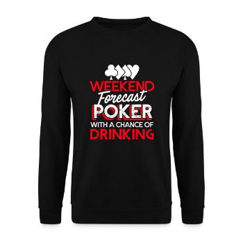 Poker Weekend Forecast Poker - Unisex Sweatshirt - black - Front - Alina (178cm) & Michal (187cm)
