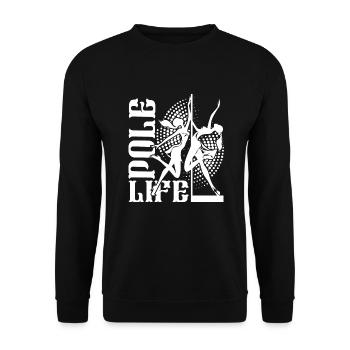 Pole Dance Pole Dance Life - Unisex Sweatshirt - black - Front - Alina (178cm) & Michal (187cm)