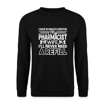 Pharmacist Pharmacist Wife - Unisex Sweatshirt - black - Front - Alina (178cm) & Michal (187cm)