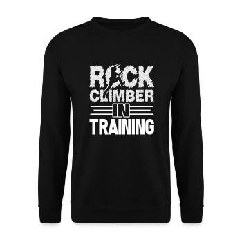 Rock Climbing Rock Climber In Training - Unisex Sweatshirt - black - Front - Alina (178cm) & Michal (187cm)