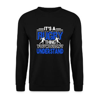 Rugby It's A Rugby Thing - Unisex Sweatshirt - black - Front - Alina (178cm) & Michal (187cm)