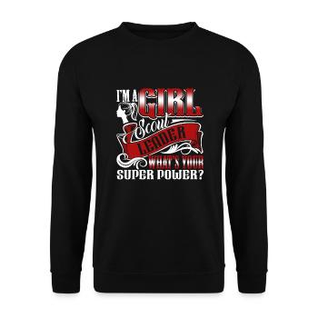 Scouting I'm A Girl Scout - Unisex Sweatshirt - black - Front - Alina (178cm) & Michal (187cm)