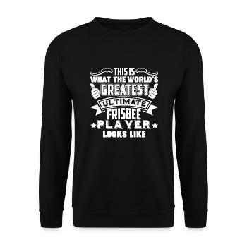 Ultimate Frisbee Greatest Ultimate Frisbee Player - Unisex Sweatshirt - black - Front - Alina (178cm) & Michal (187cm)