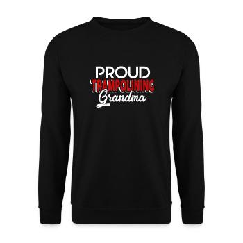 Trampolining Proud Trampolining Grandma - Unisex Sweatshirt - black - Front - Alina (178cm) & Michal (187cm)