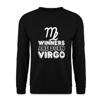 Virgo Winners Are Born Virgo Horoscope - Unisex Sweatshirt - black - Front - Alina (178cm) & Michal (187cm)