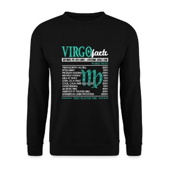 Virgo Facts I Awesome Zodiac Sign - Unisex Sweatshirt - black - Front - Alina (178cm) & Michal (187cm)