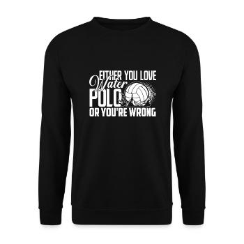 Water Polo Love Water Polo - Unisex Sweatshirt - black - Front - Alina (178cm) & Michal (187cm)