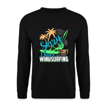 Windsurfing I Have Windsurfing - Unisex Sweatshirt - black - Front - Alina (178cm) & Michal (187cm)