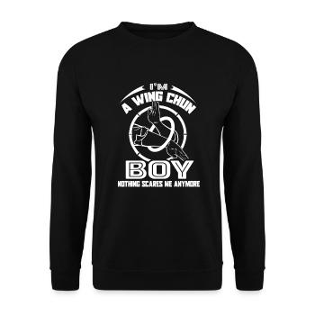 Wing Chun I'm a Wing Chun Boy - Unisex Sweatshirt - black - Front - Alina (178cm) & Michal (187cm)