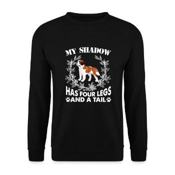 American Bulldog Has Four Legs And A Tail - Unisex Sweatshirt - black - Front - Alina (178cm) & Michal (187cm)