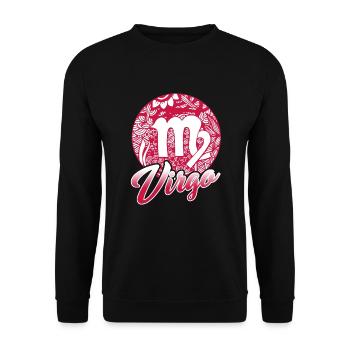 Virgo Horoscope Sign Of Zodiac - Unisex Sweatshirt - black - Front - Alina (178cm) & Michal (187cm)