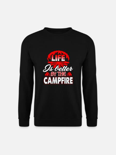 Camping Life Is Better By The Campfire - Unisex Sweatshirt - black