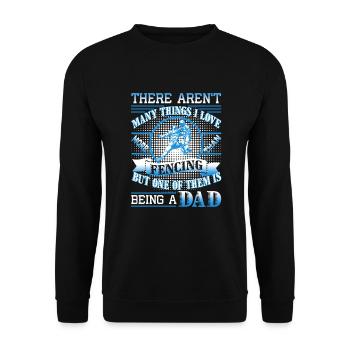 Love Being A Fencing Dad - Unisex Sweatshirt - black - Front - Alina (178cm) & Michal (187cm)