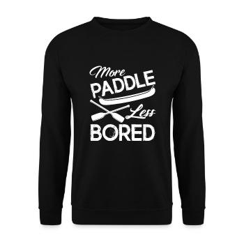 Paddle Boarding More Paddle Less Bored - Unisex Sweatshirt - black - Front - Alina (178cm) & Michal (187cm)