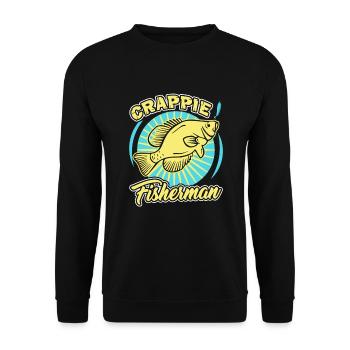 Fishing Crappie Fisherman - Unisex Sweatshirt - black - Front - Alina (178cm) & Michal (187cm)