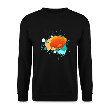 Cute Cichlid Fish - Unisex Sweatshirt - black - Front - Alina (178cm) & Michal (187cm)