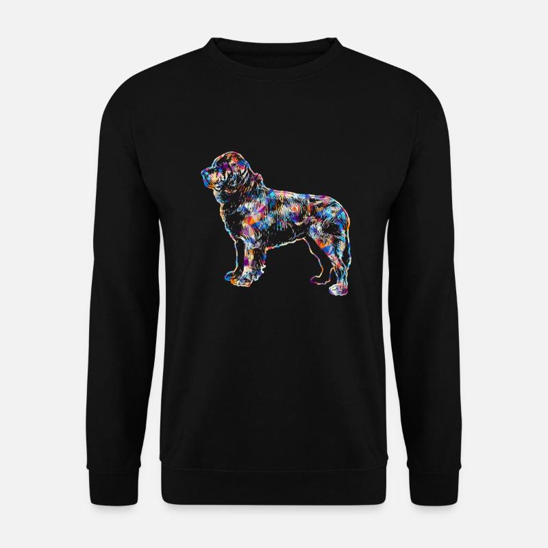 Newfoundland Dog Geometric - Unisex Sweatshirt - black