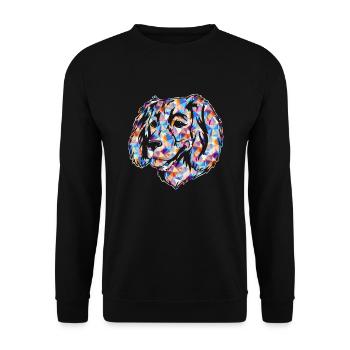 Boykin Spaniel Geometric - Unisex Sweatshirt - black - Front - Alina (178cm) & Michal (187cm)