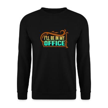 Gardening Gardener In Office - Unisex Sweatshirt - black - Front - Alina (178cm) & Michal (187cm)