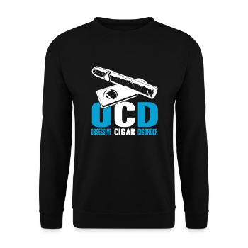 Cigar Smoking Obsessive Cigar Disorder - Unisex Sweatshirt - black - Front - Alina (178cm) & Michal (187cm)