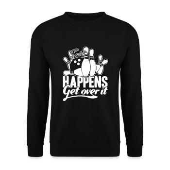 Bowling Split Happens - Unisex Sweatshirt - black - Front - Alina (178cm) & Michal (187cm)