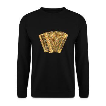 Accordion Geometric - Unisex Sweatshirt - black - Front - Alina (178cm) & Michal (187cm)