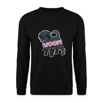 Woof Affenpinscher - Unisex Sweatshirt - black - Front - Alina (178cm) & Michal (187cm)
