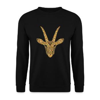 Antelope Geometric - Unisex Sweatshirt - black - Front - Alina (178cm) & Michal (187cm)