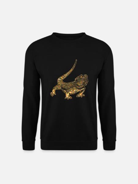 Bearded Dragon Geometric - Unisex Sweatshirt - black