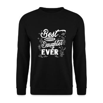 Best Smartass Daughter Ever - Unisex Sweatshirt - black - Front - Alina (178cm) & Michal (187cm)