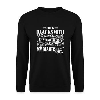 Blacksmith I Am A Blacksmith - Unisex Sweatshirt - black - Front - Alina (178cm) & Michal (187cm)