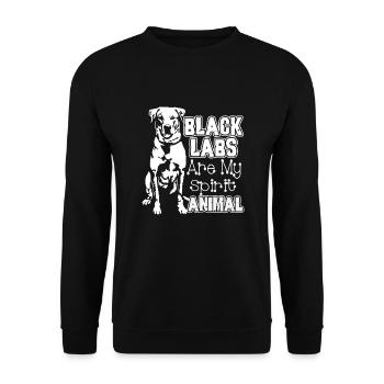 Black Labs Are My Spirit Animal - Unisex Sweatshirt - black - Front - Alina (178cm) & Michal (187cm)