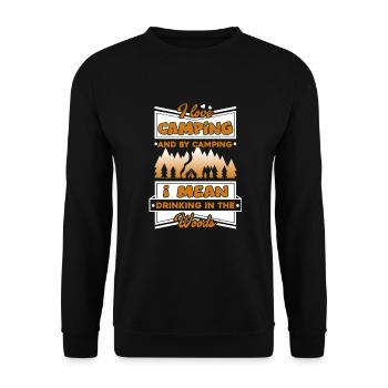 Camping I Love Camping - Unisex Sweatshirt - black - Front - Alina (178cm) & Michal (187cm)
