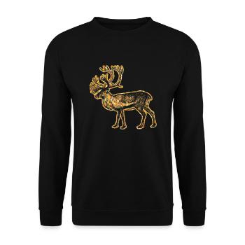 Caribou Geometric - Unisex Sweatshirt - black - Front - Alina (178cm) & Michal (187cm)