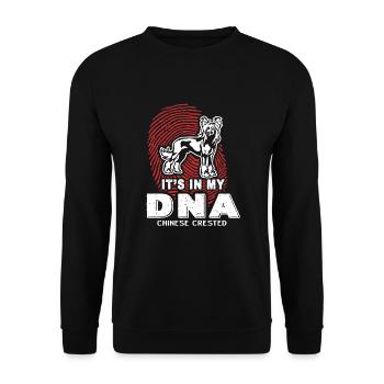 Chinese Crested Is In My DNA - Unisex Sweatshirt - black - Front - Alina (178cm) & Michal (187cm)