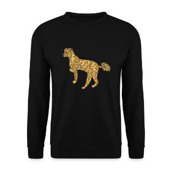 Chinese Crested Geometric - Unisex Sweatshirt - black - Front - Alina (178cm) & Michal (187cm)