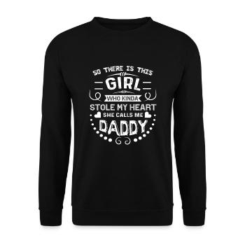 Daughter And Daddy - Unisex Sweatshirt - black - Front - Alina (178cm) & Michal (187cm)