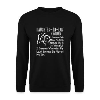 Daughter In Law Definition - Unisex Sweatshirt - black - Front - Alina (178cm) & Michal (187cm)