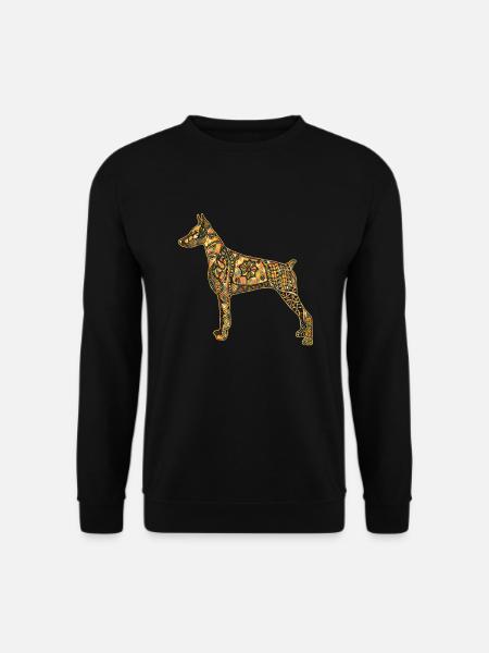 Doberman Pinscher Geometric - Unisex Sweatshirt - black